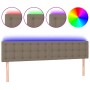 Cabecero con LED de tela gris taupe 200x5x78/88 cm de , Cabeceros y pies de cama - Ref: Foro24-3122072, Precio: 84,12 €, Desc...