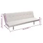 Sofá cama con dos cojines cuero artificial ajustable crema de vidaXL, Sofás - Ref: Foro24-241723, Precio: 183,04 €, Descuento: %