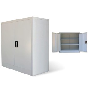 Armario de oficina 2 puertas 90 cm acero gris de vidaXL, Armarios archivadores - Ref: Foro24-20114, Precio: 196,60 €, Descuen...