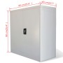 Armario de oficina 2 puertas 90 cm acero gris de vidaXL, Armarios archivadores - Ref: Foro24-20114, Precio: 196,60 €, Descuen...