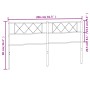 Cabecero de metal blanco 200 cm de , Cabeceros y pies de cama - Ref: Foro24-372364, Precio: 32,61 €, Descuento: %