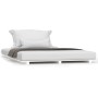 Estructura de cama madera maciza de pino blanco 140x200 cm de , Camas y somieres - Ref: Foro24-824569, Precio: 112,81 €, Desc...