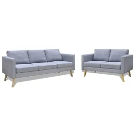 Conjunto de sofás de 2 y 3 plazas de tela gris claro de , Sofás - Ref: Foro24-272193, Precio: 546,19 €, Descuento: %