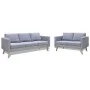 Conjunto de sofás de 2 y 3 plazas de tela gris claro de , Sofás - Ref: Foro24-272193, Precio: 546,19 €, Descuento: %