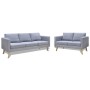 Conjunto de sofás de 2 y 3 plazas de tela gris claro de , Sofás - Ref: Foro24-272193, Precio: 553,93 €, Descuento: %