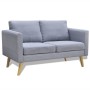Conjunto de sofás de 2 y 3 plazas de tela gris claro de , Sofás - Ref: Foro24-272193, Precio: 553,93 €, Descuento: %