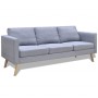 Conjunto de sofás de 2 y 3 plazas de tela gris claro de , Sofás - Ref: Foro24-272193, Precio: 553,93 €, Descuento: %