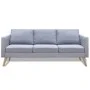 Conjunto de sofás de 2 y 3 plazas de tela gris claro de , Sofás - Ref: Foro24-272193, Precio: 546,19 €, Descuento: %