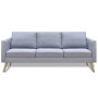 Conjunto de sofás de 2 y 3 plazas de tela gris claro de , Sofás - Ref: Foro24-272193, Precio: 553,93 €, Descuento: %