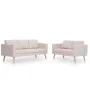 Conjunto de sofás 2 piezas tela color crema de , Sofás - Ref: Foro24-276851, Precio: 633,98 €, Descuento: %