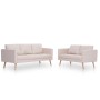 Conjunto de sofás 2 piezas tela color crema de , Sofás - Ref: Foro24-276851, Precio: 685,32 €, Descuento: %