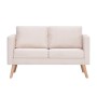 Conjunto de sofás 2 piezas tela color crema de , Sofás - Ref: Foro24-276851, Precio: 685,32 €, Descuento: %