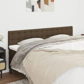 Cabeceros 2 unidades de tela marrón oscuro 100x5x78/88 cm de , Cabeceros y pies de cama - Ref: Foro24-346519, Precio: 76,64 €...