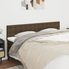 Cabeceros 2 unidades de tela marrón oscuro 100x5x78/88 cm de , Cabeceros y pies de cama - Ref: Foro24-346519, Precio: 78,89 €...