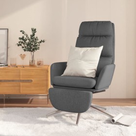 Sillón de relax con reposapiés de tela gris oscuro de , Sillones - Ref: Foro24-3097525, Precio: 136,98 €, Descuento: %