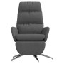 Sillón de relax con reposapiés de tela gris oscuro de , Sillones - Ref: Foro24-3097525, Precio: 136,98 €, Descuento: %