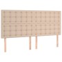 Cabeceros 4 unidades cuero sintético capuchino 90x5x78/88 cm de , Cabeceros y pies de cama - Ref: Foro24-3116439, Precio: 149...