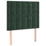 Cabeceros 2 unidades de terciopelo verde oscuro 90x5x78/88 cm de , Cabeceros y pies de cama - Ref: Foro24-3116805, Precio: 61...