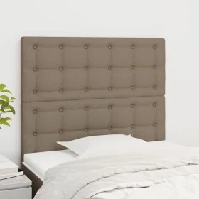 Headboards 2 units of taupe gray fabric 100x5x78/88 cm by , Headboards and footboards - Ref: Foro24-3116760, Price: 75,96 €, ...