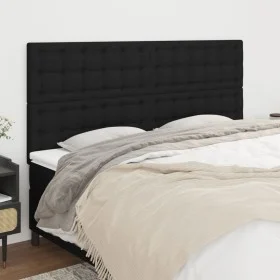 Headboards 4 units of black fabric 80x5x78/88 cm by , Headboards and footboards - Ref: Foro24-3116774, Price: 127,87 €, Disco...