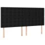 Headboards 4 units of black fabric 80x5x78/88 cm by , Headboards and footboards - Ref: Foro24-3116774, Price: 127,87 €, Disco...