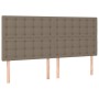 Cabeceros 4 unidades tela gris taupe 80x5x78/88 cm de , Cabeceros y pies de cama - Ref: Foro24-3116776, Precio: 122,98 €, Des...