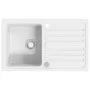 Fregadero reversible blanco crema de granito una cubeta escurridor de vidaXL, Fregaderos - Ref: Foro24-141671, Precio: 202,37...