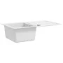 Fregadero reversible blanco crema de granito una cubeta escurridor de vidaXL, Fregaderos - Ref: Foro24-141671, Precio: 202,37...