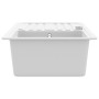 Fregadero reversible blanco crema de granito una cubeta escurridor de vidaXL, Fregaderos - Ref: Foro24-141671, Precio: 188,92...