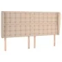 Headboard with ears cappuccino synthetic leather 183x23x118/128 cm by , Headboards and footboards - Ref: Foro24-3118063, Pric...