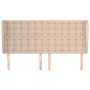 Cabecero con orejas cuero sintético capuchino 183x23x118/128 cm de , Cabeceros y pies de cama - Ref: Foro24-3118063, Precio: ...