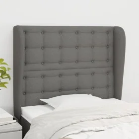 Kopfteil mit dunkelgrauen Stoffohren 83x23x118/128 cm von , Kopf- und Fußteile - Ref: Foro24-3118365, Preis: 96,30 €, Rabatt: %