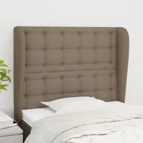 Kopfteil mit Ohren aus taupegrauem Stoff, 103 x 23 x 118/128 cm von , Kopf- und Fußteile - Ref: Foro24-3118384, Preis: 87,30 ...