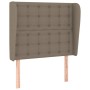Cabecero con orejas de tela gris taupe 103x23x118/128 cm de , Cabeceros y pies de cama - Ref: Foro24-3118384, Precio: 89,83 €...