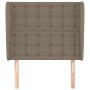 Cabecero con orejas de tela gris taupe 103x23x118/128 cm de , Cabeceros y pies de cama - Ref: Foro24-3118384, Precio: 89,83 €...