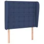 Headboard with blue fabric ears 103x23x118/128 cm by , Headboards and footboards - Ref: Foro24-3118386, Price: 76,00 €, Disco...