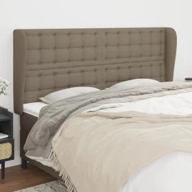 Headboard with ears in taupe gray fabric 163x23x118/128 cm by , Headboards and footboards - Ref: Foro24-3118400, Price: 132,3...