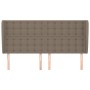 Cabecero con orejas de tela gris taupe 163x23x118/128 cm de , Cabeceros y pies de cama - Ref: Foro24-3118400, Precio: 137,38 ...