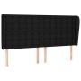 Cabecero con orejas de tela negro 203x23x118/128 cm de , Cabeceros y pies de cama - Ref: Foro24-3118414, Precio: 154,07 €, De...