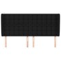 Cabecero con orejas de tela negro 203x23x118/128 cm de , Cabeceros y pies de cama - Ref: Foro24-3118414, Precio: 154,07 €, De...