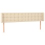 Cabecero de tela color crema 163x16x78/88 cm de , Cabeceros y pies de cama - Ref: Foro24-3119213, Precio: 76,45 €, Descuento: %