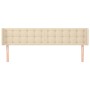 Cabecero de tela color crema 163x16x78/88 cm de , Cabeceros y pies de cama - Ref: Foro24-3119213, Precio: 76,45 €, Descuento: %