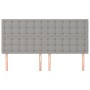 Cabeceros 4 unidades de tela gris claro 100x5x78/88 cm de , Cabeceros y pies de cama - Ref: Foro24-3116788, Precio: 117,99 €,...