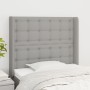 Cabecero con orejas de tela gris claro 83x16x118/128 cm de , Cabeceros y pies de cama - Ref: Foro24-3119988, Precio: 77,94 €,...