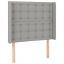 Cabecero con orejas de tela gris claro 83x16x118/128 cm de , Cabeceros y pies de cama - Ref: Foro24-3119988, Precio: 77,94 €,...