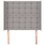Cabecero con orejas de tela gris claro 83x16x118/128 cm de , Cabeceros y pies de cama - Ref: Foro24-3119988, Precio: 77,94 €,...