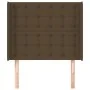 Kopfteil mit dunkelbraunen Stoffohren 103x16x118/128 cm von , Kopf- und Fußteile - Ref: Foro24-3120007, Preis: 83,94 €, Rabat...