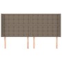 Cabecero con orejas de tela gris taupe 163x16x118/128 cm de , Cabeceros y pies de cama - Ref: Foro24-3120024, Precio: 134,69 ...