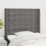 Headboard with dark gray fabric ears 103x16x118/128 cm by , Headboards and footboards - Ref: Foro24-3120005, Price: 75,18 €, ...