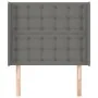 Headboard with dark gray fabric ears 103x16x118/128 cm by , Headboards and footboards - Ref: Foro24-3120005, Price: 75,18 €, ...